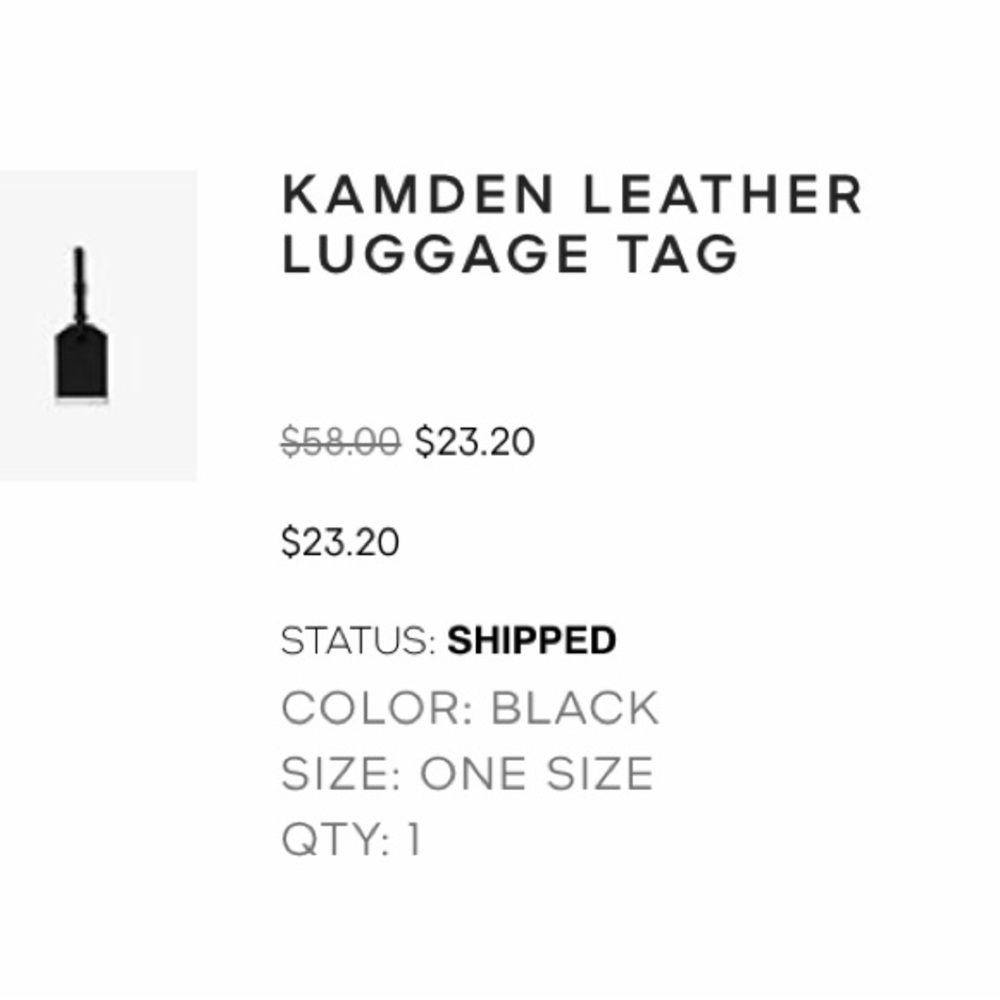 Michael Kors Men Kamden Leather Luggage Tag - Picture 11 of 11